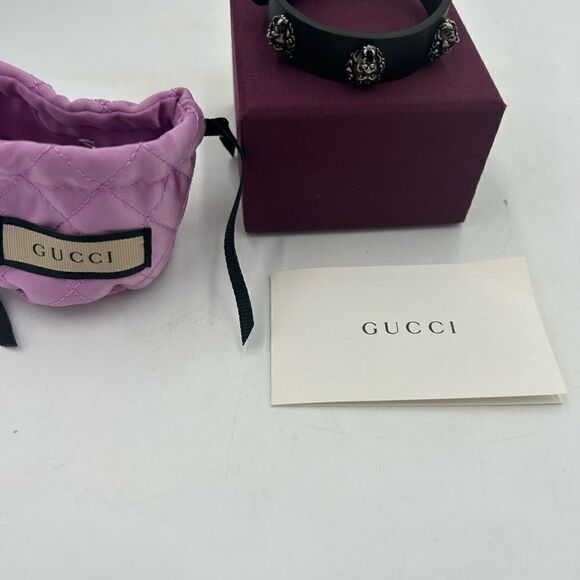 Unisex Gucci, leather bracelet with lion head made in Italy - Picture 5 of 11